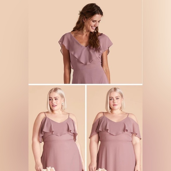 NWT Birdy Grey Jane Convertible Dress in Chiffon Navy Blue - Picture 2 of 7